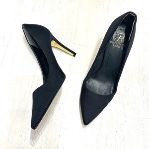 Adriana Papell Black Pointy Heels Size 8 1/2 M